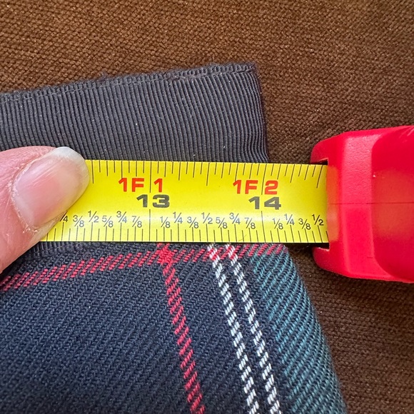 J. Crew Red,Black,Green Plaid Midi Skirt Pleaded Tail Back Elastic waist. Sz 4. - Picture 10 of 11